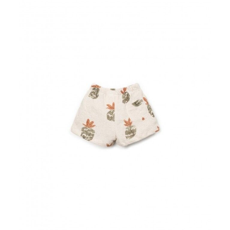 PLAY UP PLAY UP korte broek kind Printed Jersey Bio Resin (beige met print)