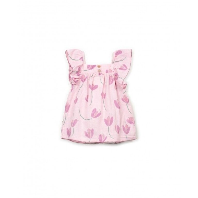 PLAY UP PLAY UP jurk meisje Printed Woven Margarida (lichtroze met bloemenprint)