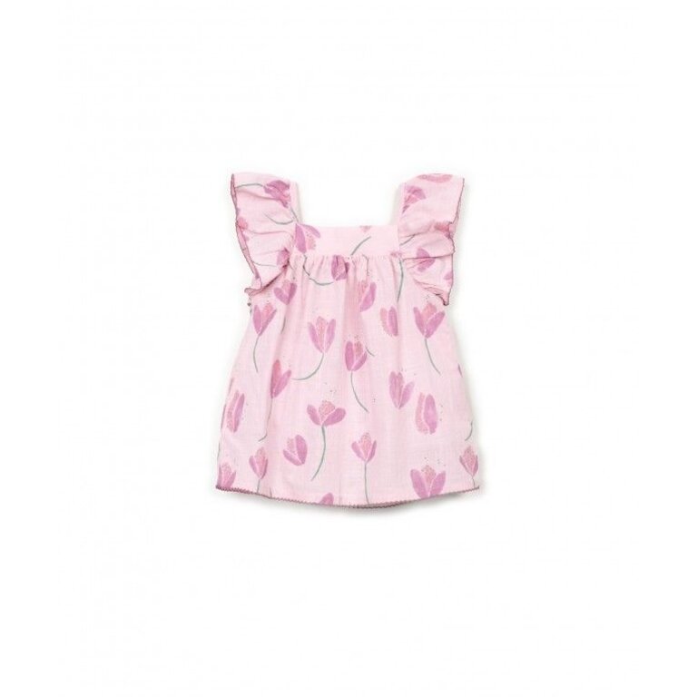 PLAY UP PLAY UP jurk meisje Printed Woven Margarida (lichtroze met bloemenprint)