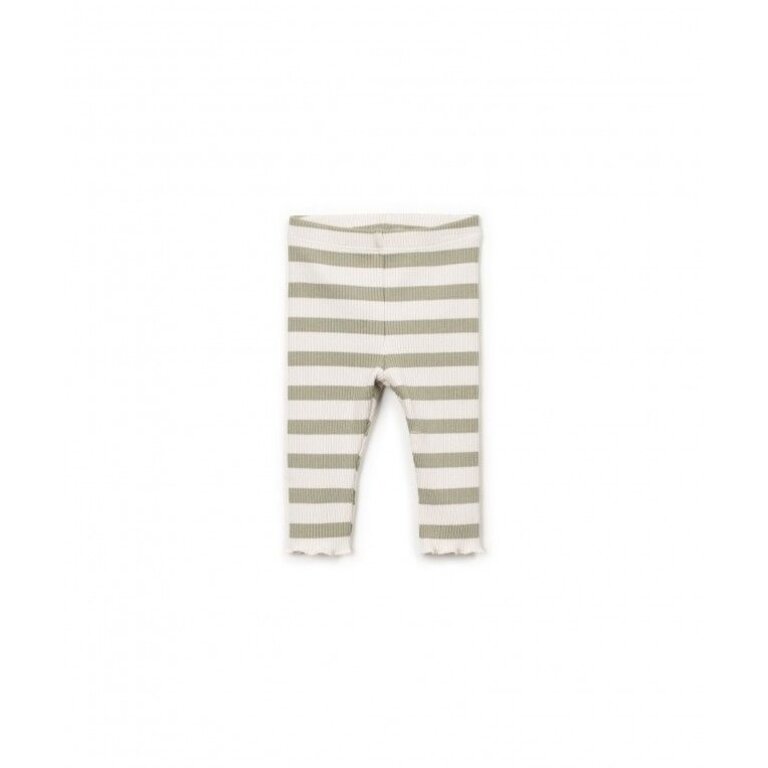 PLAY UP PLAY UP rib legging meisje gestreept (olijfgroen)