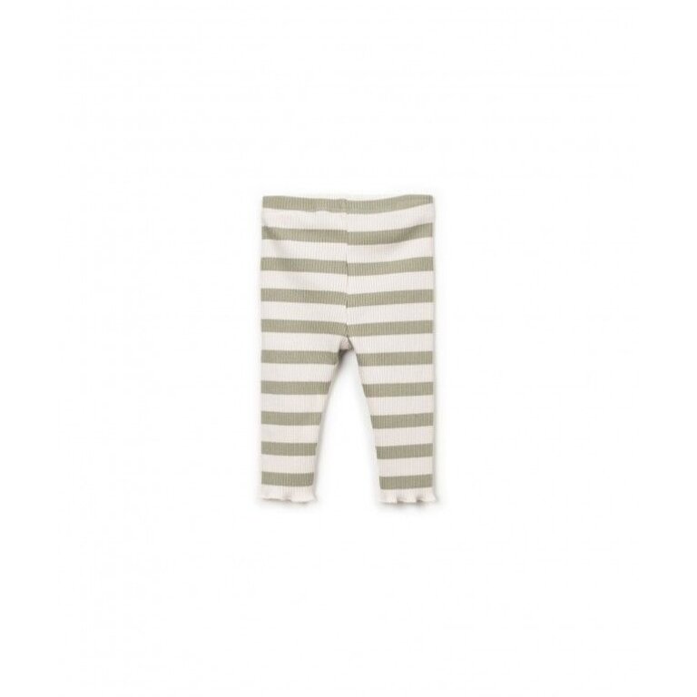 PLAY UP PLAY UP rib legging meisje gestreept (olijfgroen)