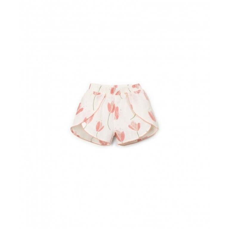 PLAY UP PLAY UP korte broek meisje Printed Woven Bio Resin (beige met print)