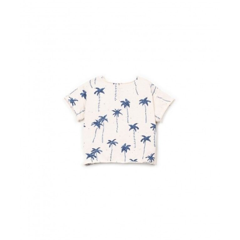 PLAY UP PLAY UP T-shirt jongen Printed Jersey Bio Resin Palm (beige met print)