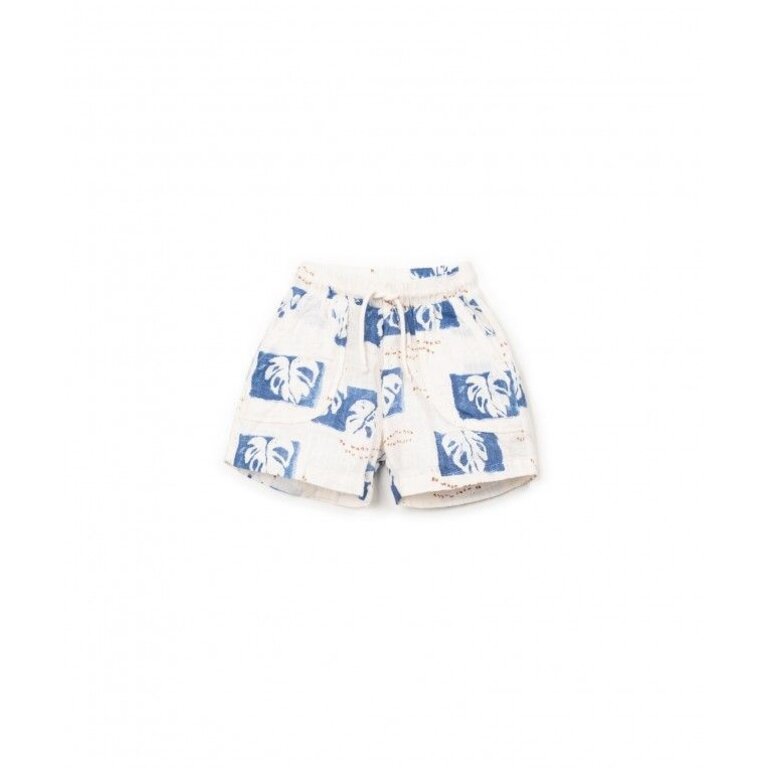 PLAY UP PLAY UP korte broek jongen Printed Woven Bio Resin (beige met print)