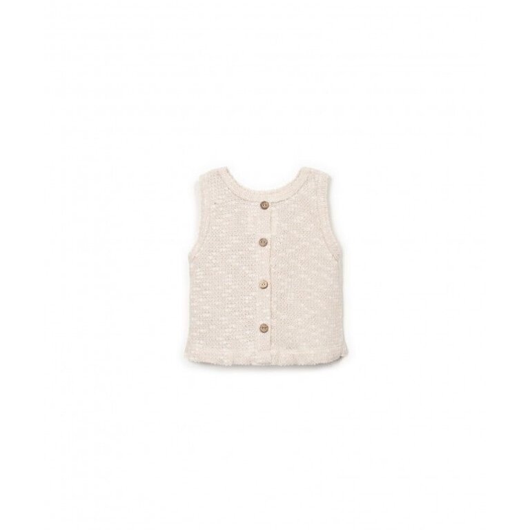 PLAY UP PLAY UP piqué top meisje Bio Resin (beige)