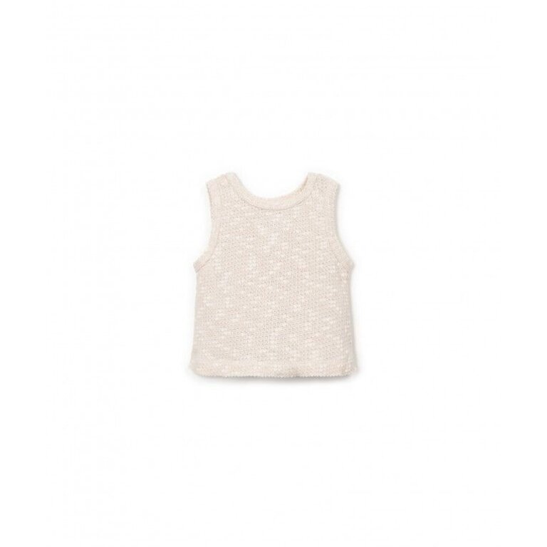 PLAY UP PLAY UP piqué top meisje Bio Resin (beige)