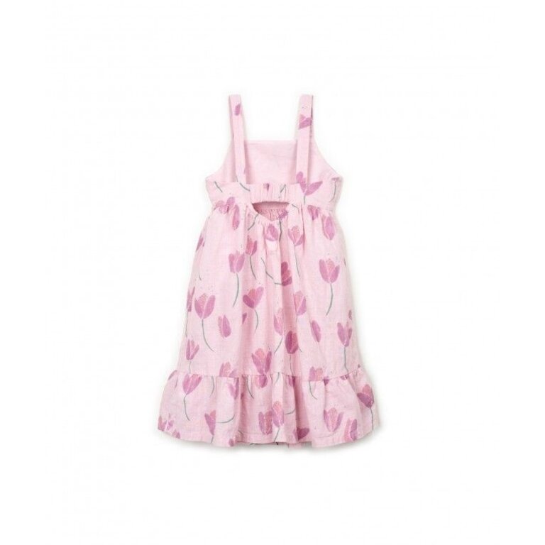 PLAY UP PLAY UP jurk meisje Printed Woven Margarida (lichtroze met bloemenprint)