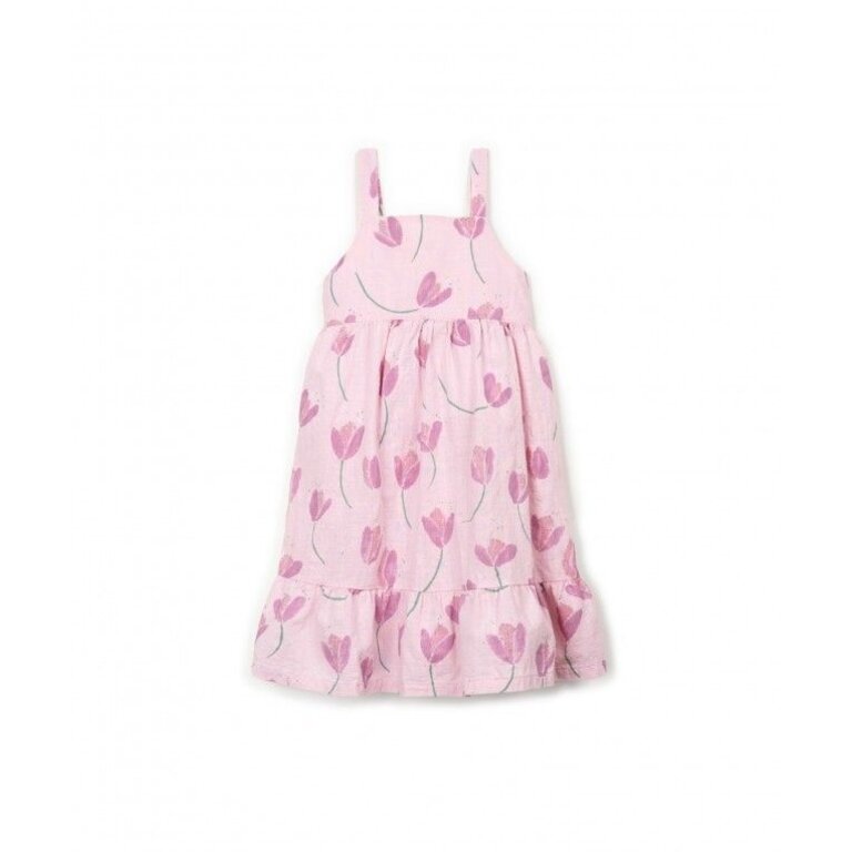 PLAY UP PLAY UP jurk meisje Printed Woven Margarida (lichtroze met bloemenprint)