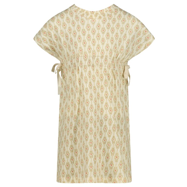 Levv LEVV jurkje meisje Beatrice jurk AOP Yellow Sketch geel met print