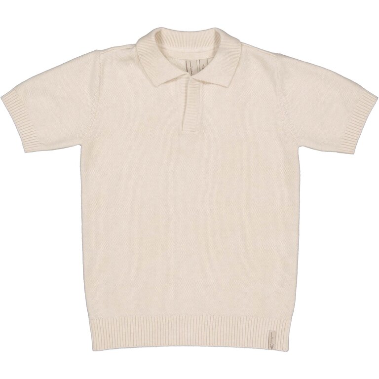 Levv LEVV polo jongen Boran polo shirt Soft White wit