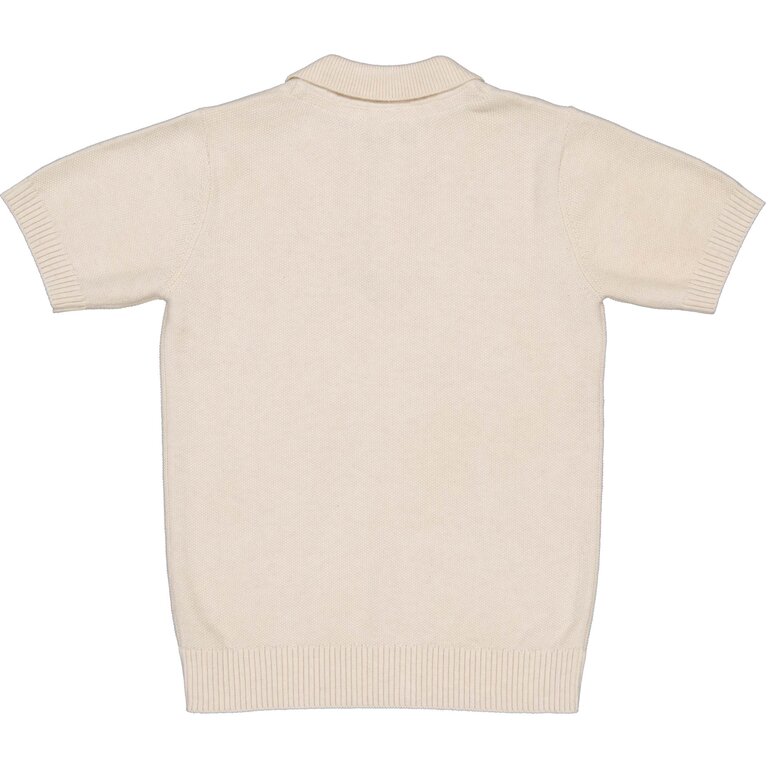 Levv LEVV polo jongen Boran polo shirt Soft White wit