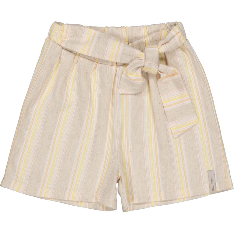 Levv LEVV korte broek meisje Britt short AOP Yellow Stripe geel gestreept