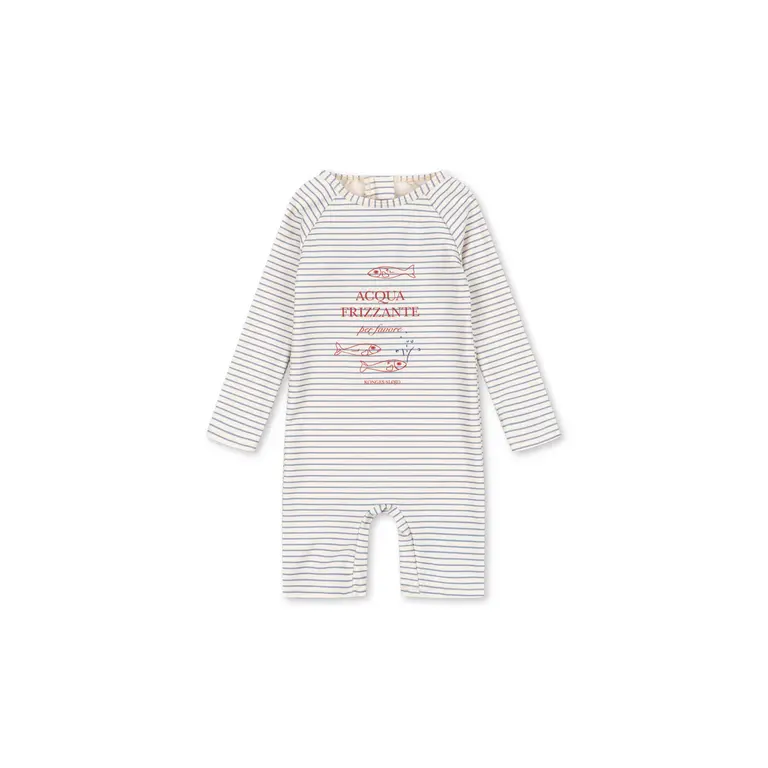 Konges Sløjd Konges Sløjd zwempak baby Aster Stripe Bluie (blauw gestreept)