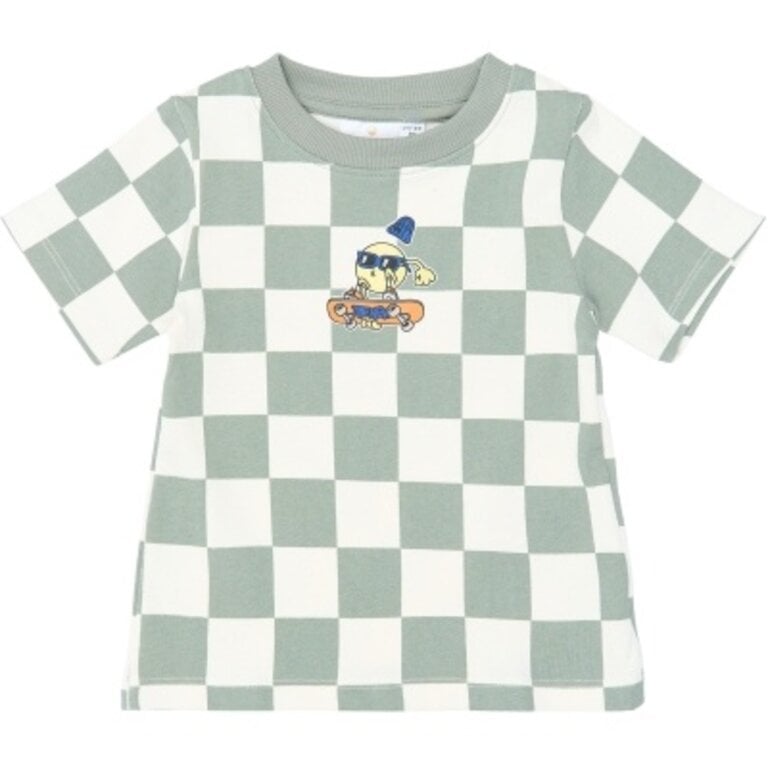 The New The New T-shirt kind Sebastian Tee (aqua grijs met print)