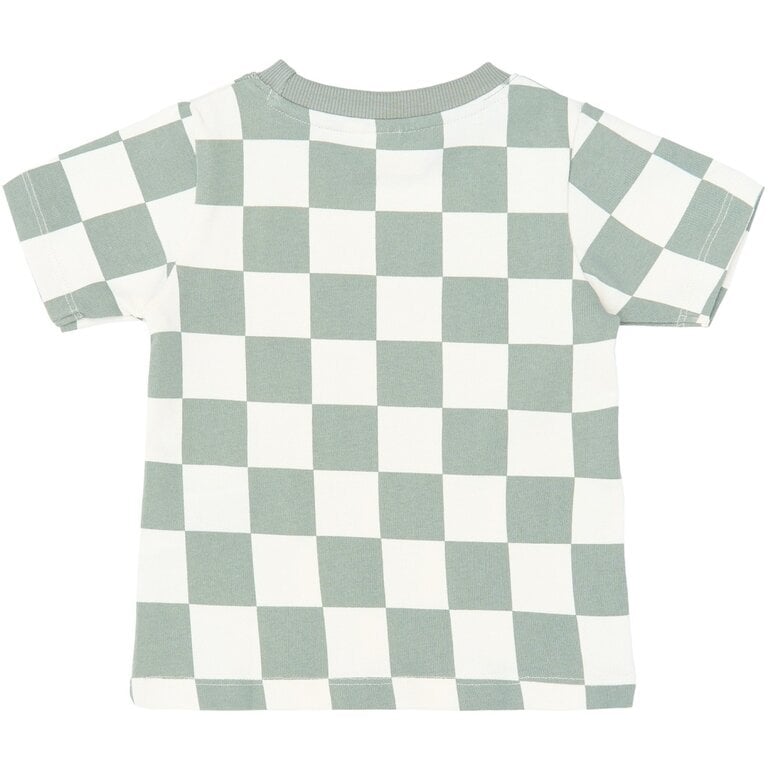 The New The New T-shirt kind Sebastian Tee (aqua grijs met print)