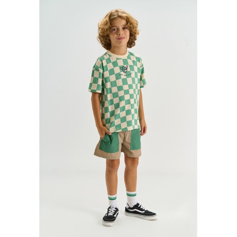 The New The New shirt jongen Tiago korte mouw Creme De Menthe, lichtgroen