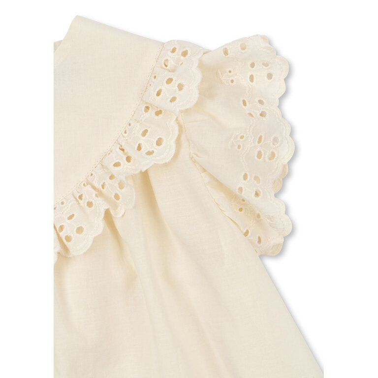 Konges Sløjd Konges Sløjd jurk meisje Posey Dress Antique White gebroken wit