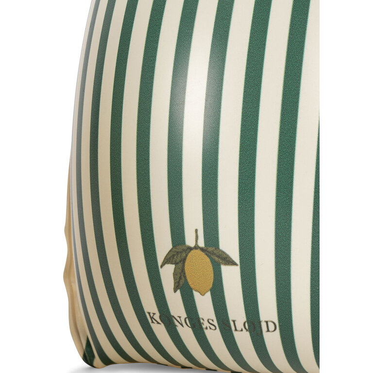 Konges Sløjd Konges Sløjd zwembandjes kind Water Wings Basic Green Stripe groen gestreept