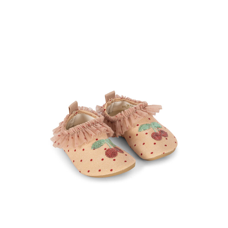 Konges Sløjd Konges Sløjd waterschoenen meisje Amandine Frill Swim Shoes Emboldened Dot roze gestipt