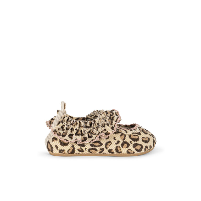 Konges Sløjd Konges Sløjd waterschoenen meisje Kitty Frill Swim Shoes Leo luipaardprint