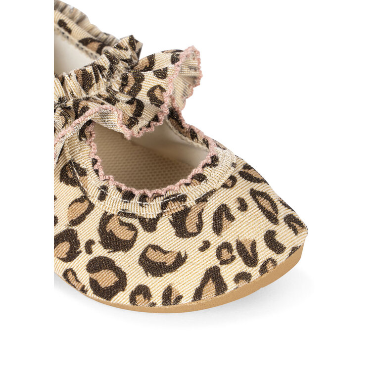 Konges Sløjd Konges Sløjd waterschoenen meisje Kitty Frill Swim Shoes Leo luipaardprint