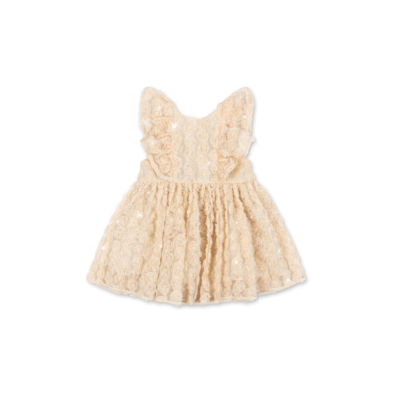 Konges Sløjd Konges Sløjd jurk meisje Ally Dress Sandshell beige