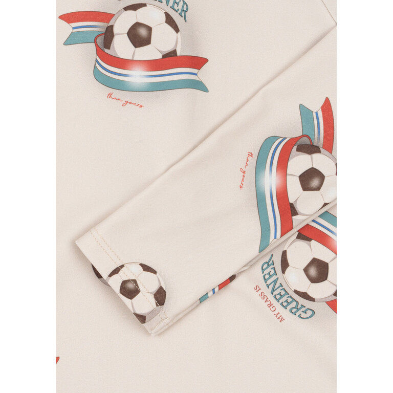 Konges Sløjd Konges Sløjd zwempak baby Aster Onesie GRS Kick It (met voetbal print)