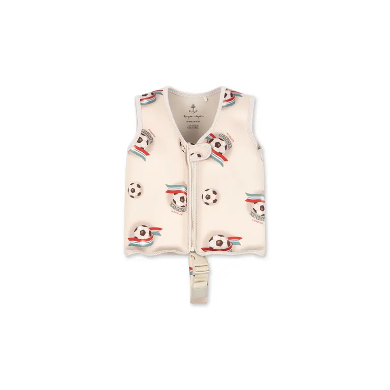 Konges Sløjd Konges Sløjd zwemvest kind Ellis Swim Vest Kick It met voetbal print