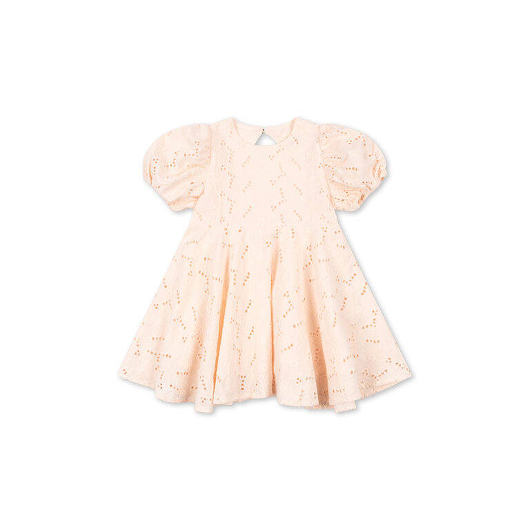 Konges Sløjd Konges Sløjd jurk meisje Glaise Dress GOTS Creole Pink beige roze