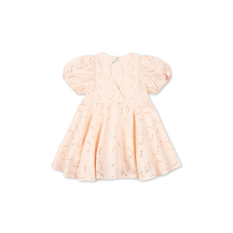 Konges Sløjd Konges Sløjd jurk meisje Glaise Dress GOTS Creole Pink beige roze