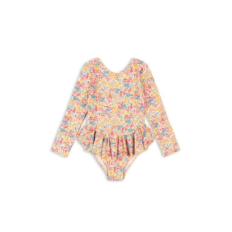 Konges Sløjd Konges Sløjd badpak meisje Municci LS Swimsuit GRS Fio Cala kleuren bloemenprint