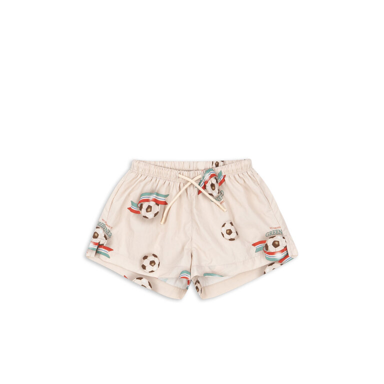 Konges Sløjd Konges Sløjd zwembroek kind Pomio Short Swim Shorts GRS Kick It met voetbal print