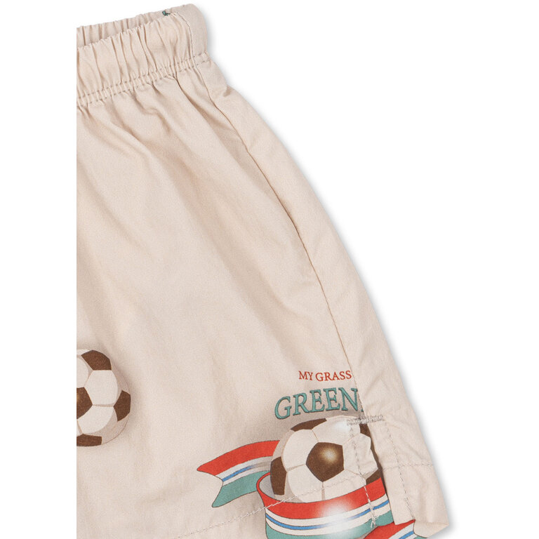 Konges Sløjd Konges Sløjd zwembroek kind Pomio Short Swim Shorts GRS Kick It met voetbal print