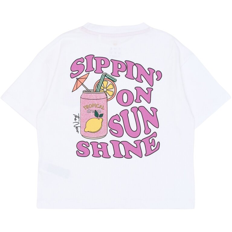 The New The New shirt meisje Tarla Tee Bright White (wit)