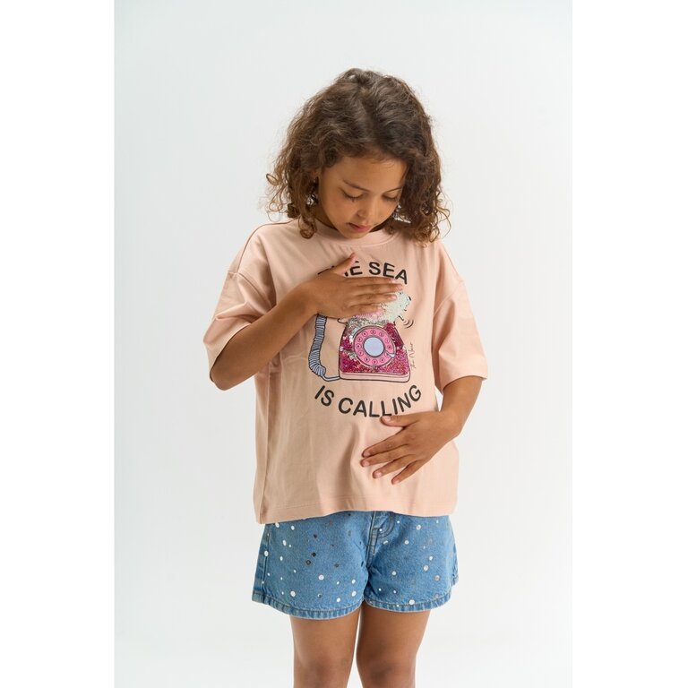 The New The New shirt meisje Tiffany Tee Peach Whip (perzik)