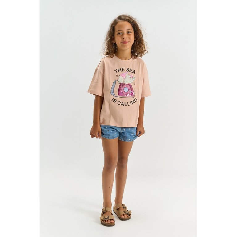 The New The New shirt meisje Tiffany Tee Peach Whip (perzik)