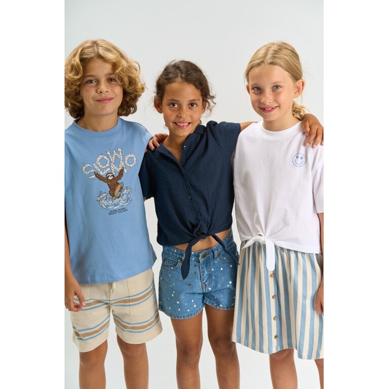 The New The New rok meisje Talia Skirt Forever Blue Striped (blauw gestreept)
