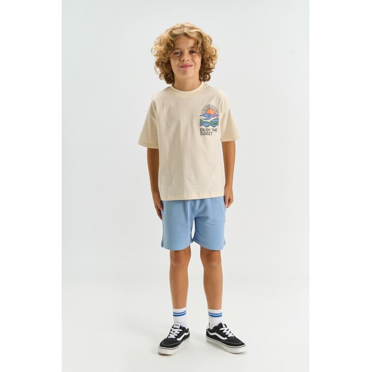 The New The New shirt jongen Tuck Tee Gardenia (crèmewit)