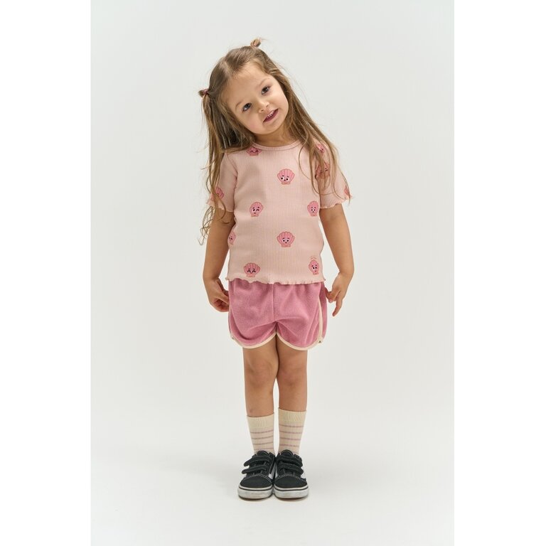 The New The New korte broek meisje Tamira Terry Shorts Cashmere Rose (donkerroze)