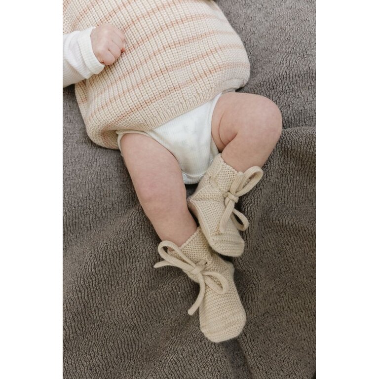 Hvid Hvid slofjes baby Booties Cream crème