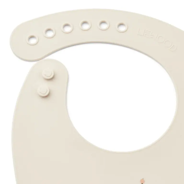 LIEWOOD LIEWOOD siliconen slabbetjes kind Tilda set van 2 (Peach / Sea Shell Mix)