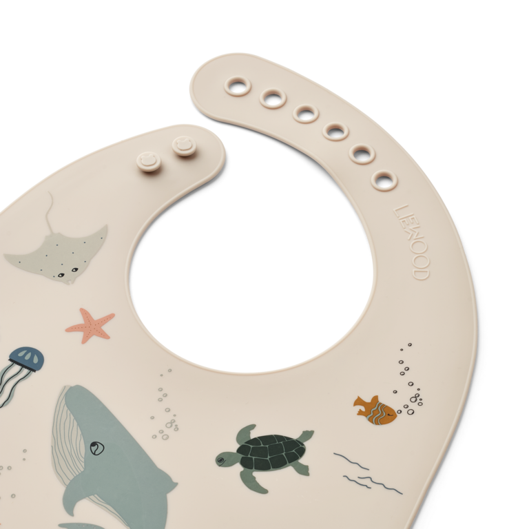 LIEWOOD LIEWOOD siliconen slabbetjes kind Tilda set van 2 (Sea Creature / Sandy)