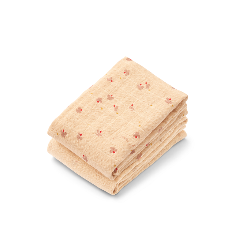 LIEWOOD LIEWOOD hydrofiele doeken baby Lewis set van 2 (Mini Butterfly / Apple Blossom Mix)