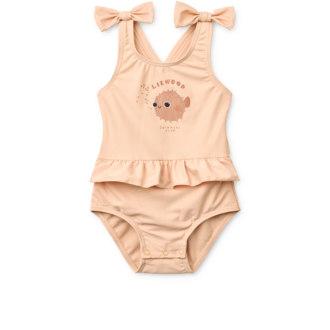 LIEWOOD Amara Baby Swimsuit with Bow | Apple Blossom