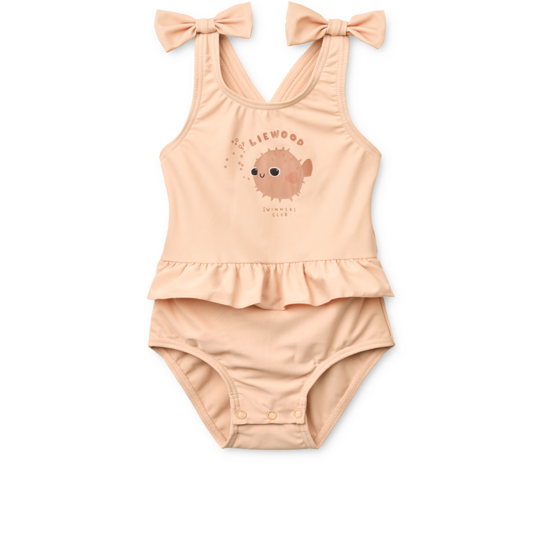 LIEWOOD LIEWOOD badpak baby meisje Amara met strik Apple Blossom roze