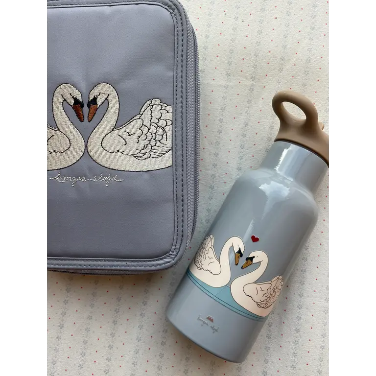 Konges Sløjd KONGES SLØJD thermosfles kind Swan Blue blauwe drinkfles zwaan