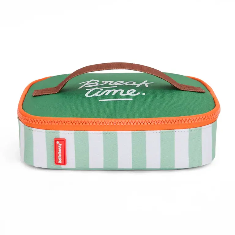 Hello Hossy  HELLO HOSSY isotherm lunchzakje kind Green Stripes groen gestreept geïsoleerd lunchtasje