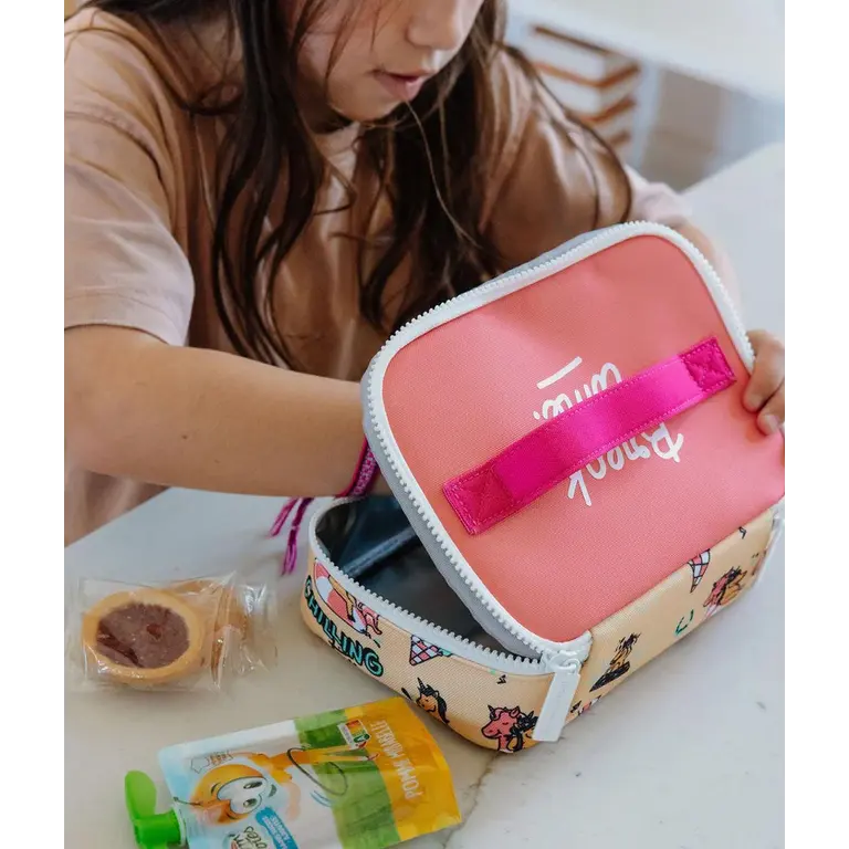 Hello Hossy  HELLO HOSSY isotherm lunchzakje kind Unicorn roze geïsoleerd lunchtasje