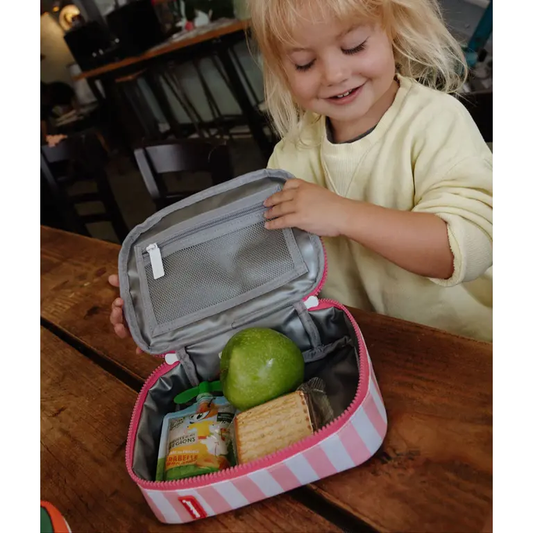 Hello Hossy  HELLO HOSSY isotherm lunchzakje kind Pink Stripes roze gestreept geïsoleerd lunchtasje