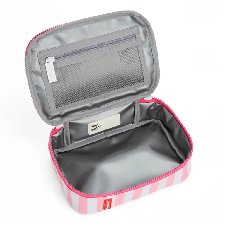 Hello Hossy  HELLO HOSSY isotherm lunchzakje kind Pink Stripes roze gestreept geïsoleerd lunchtasje